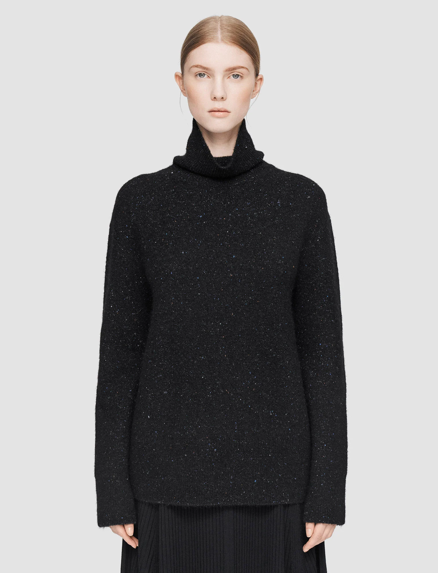 Alpaca Tweed Knit High Neck Jumper - Image 3