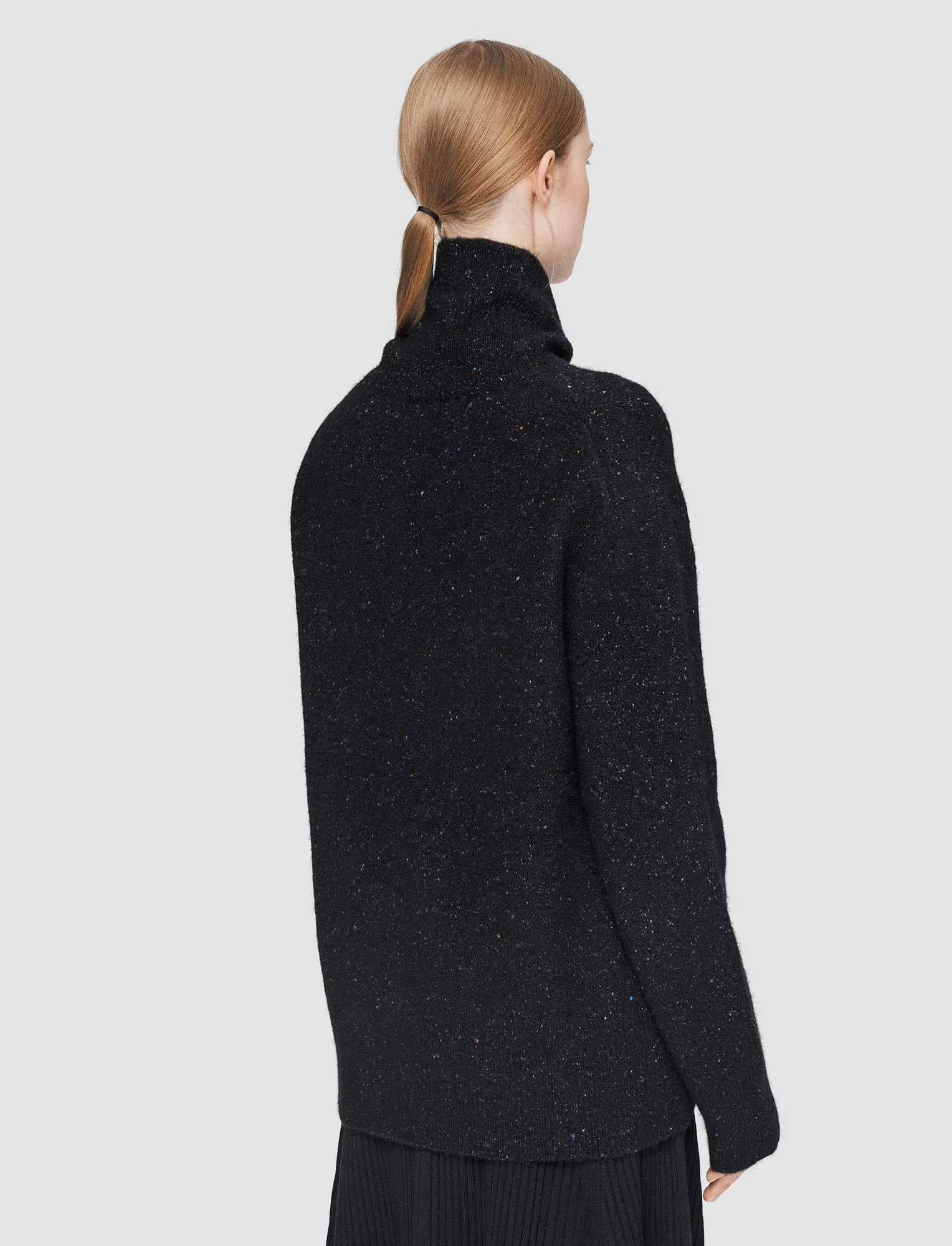 Alpaca Tweed Knit High Neck Jumper - Image 4