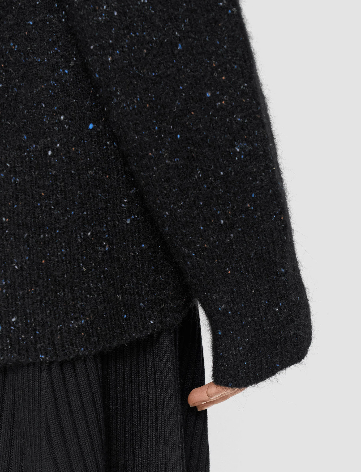 Alpaca Tweed Knit High Neck Jumper - Image 6