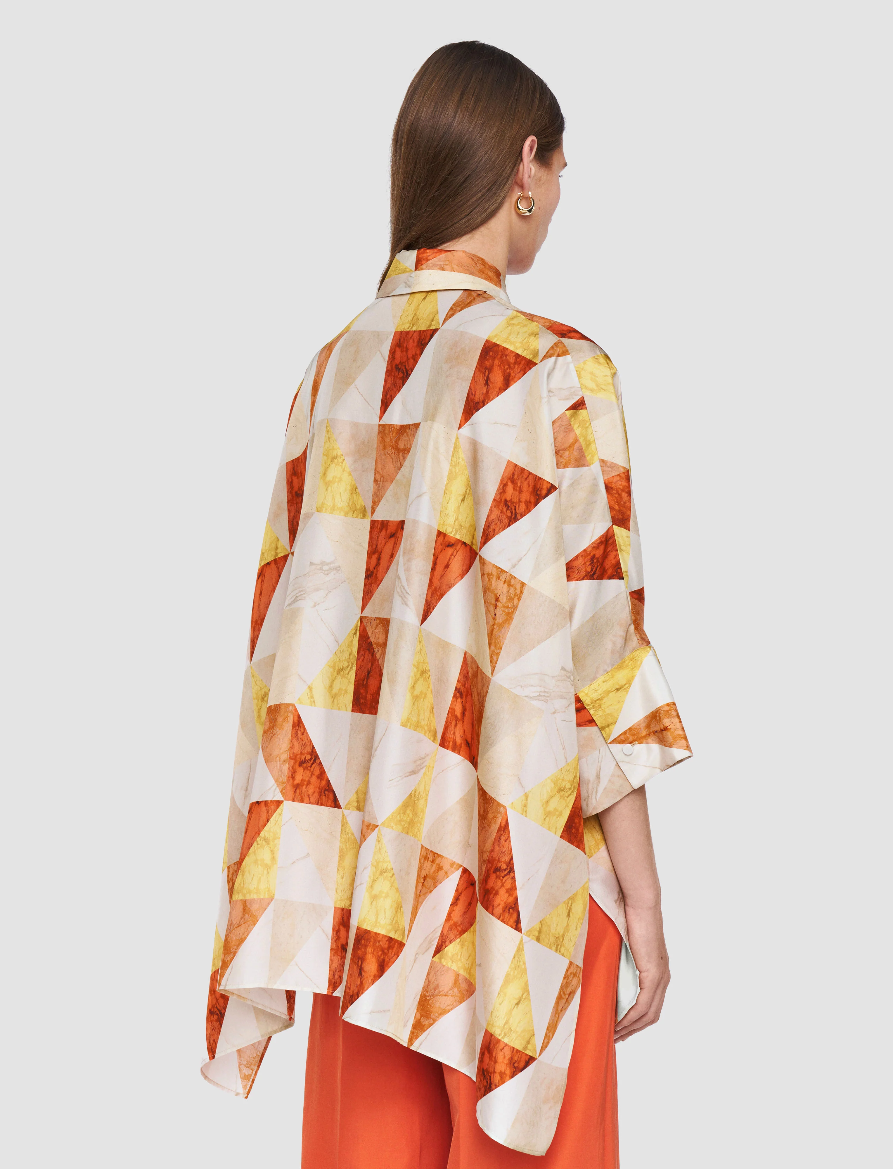 Arcole Marble Print Silk Shirt - Image 4