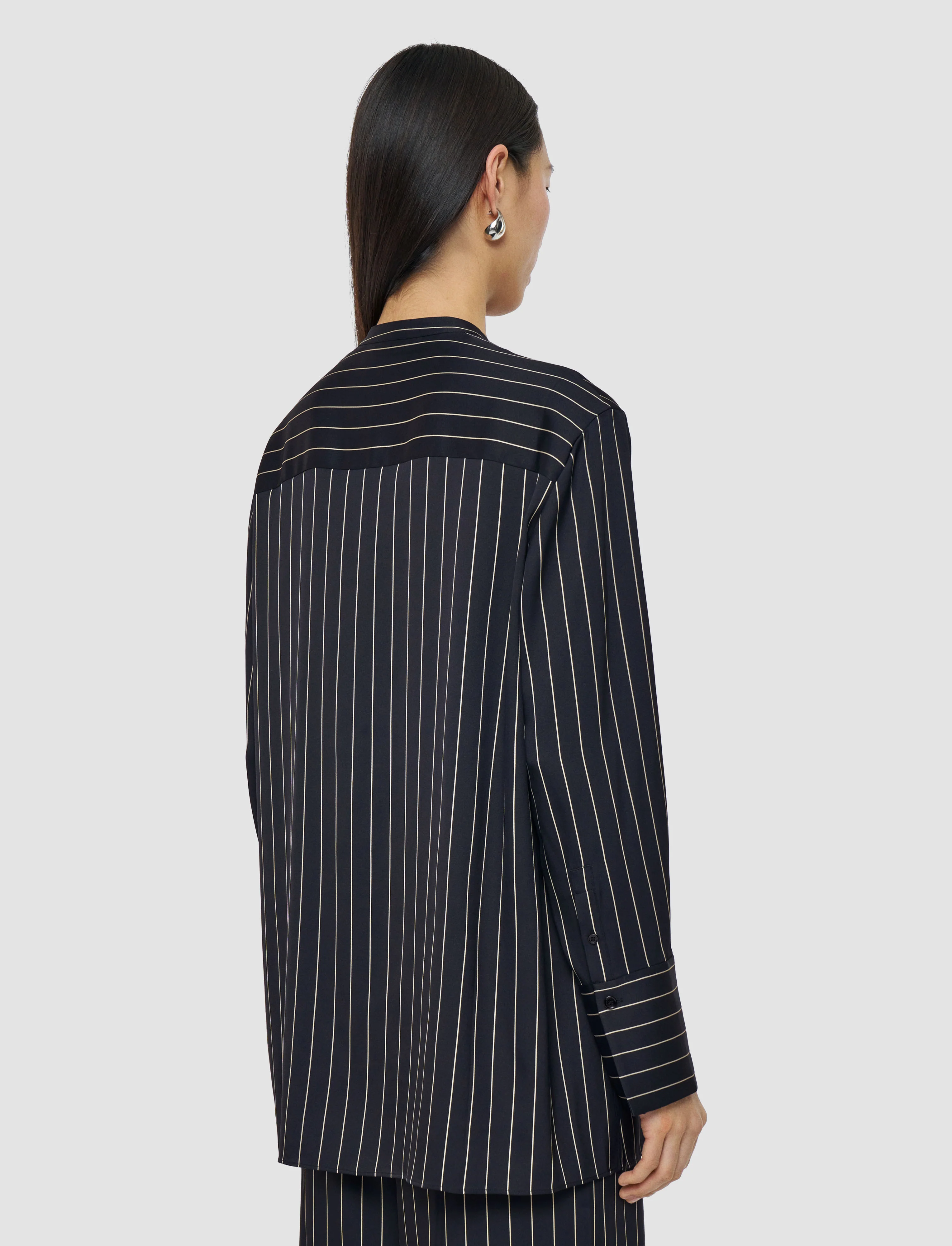 Athena Geometric Print Silk Blouse - Image 4