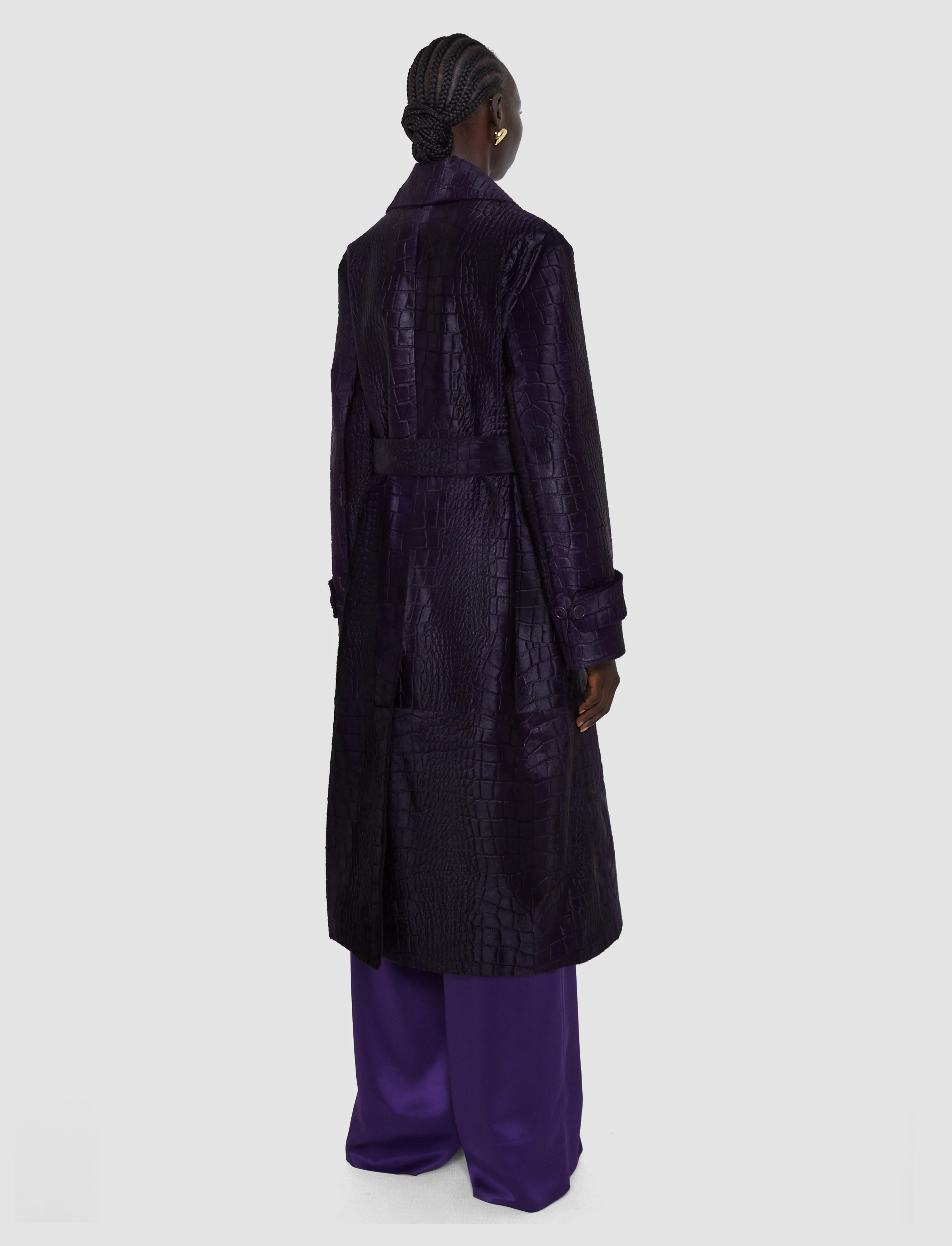 Auger Embossed Croc Calf Hair Coat - Image 3