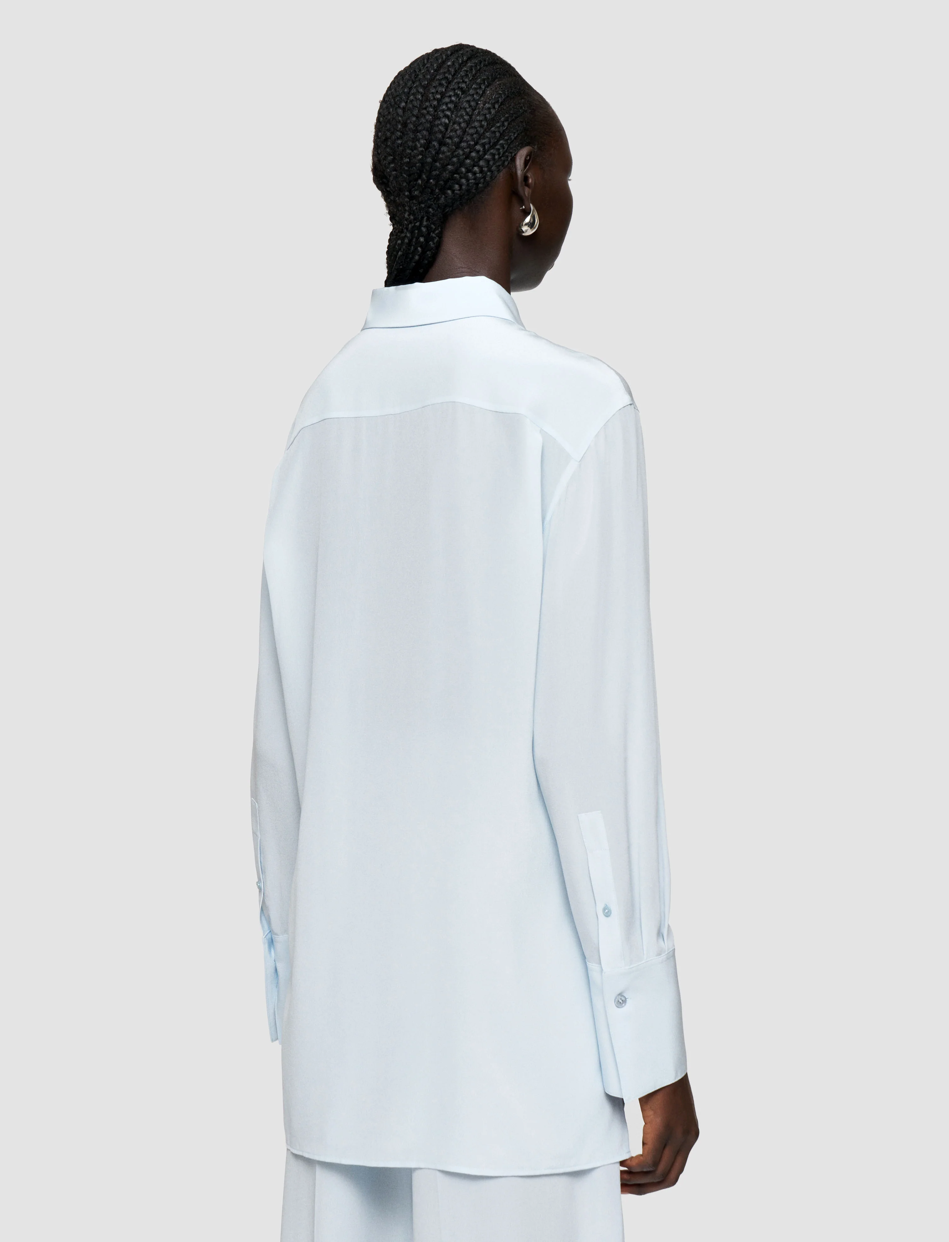 Bold Crepe de Soie Silk Blouse - Image 3