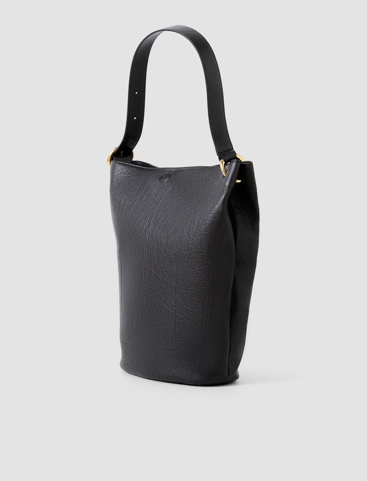 Bucket Pebble Leather Bag - Image 5