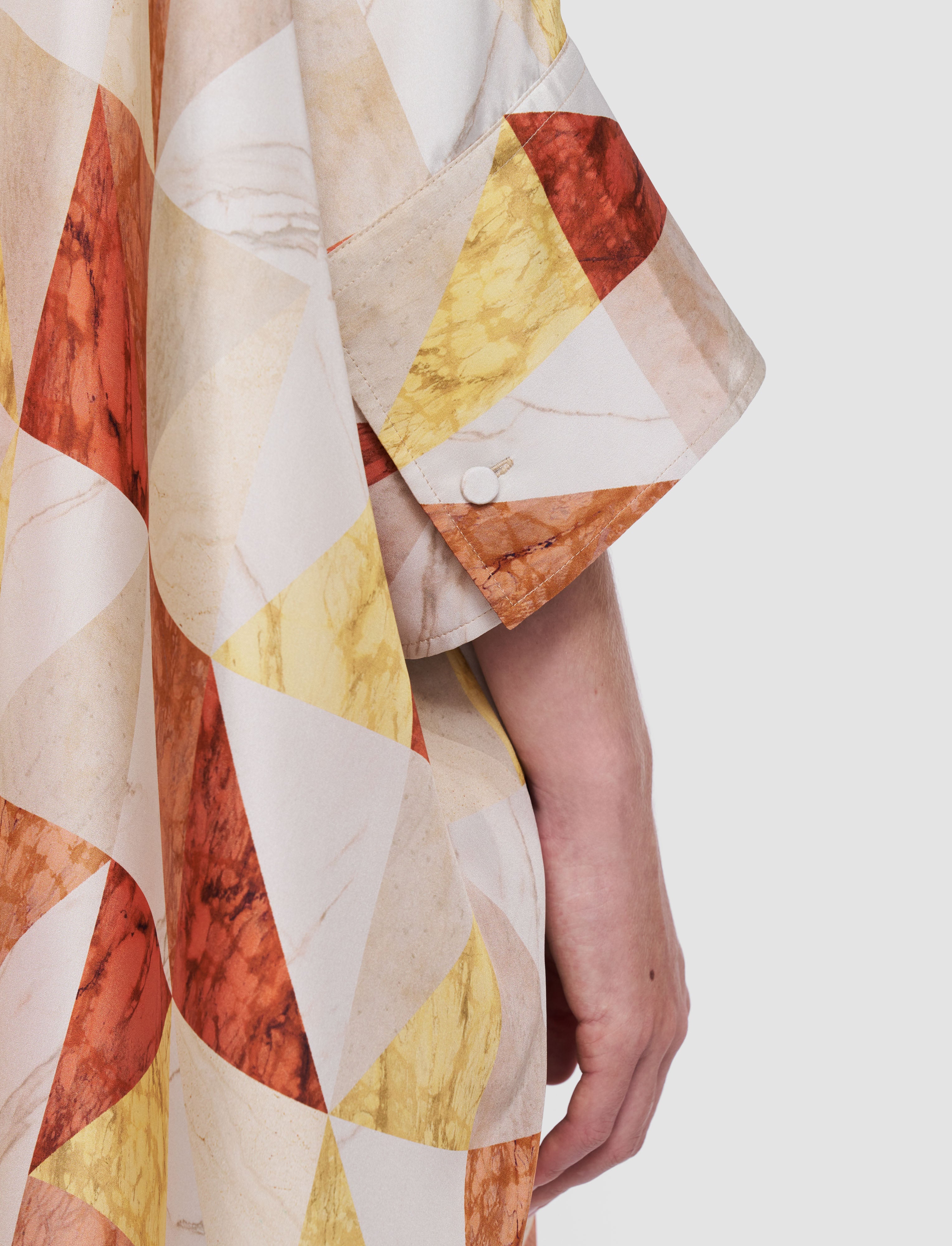 Dania Marble Print Silk Dress - Image 5