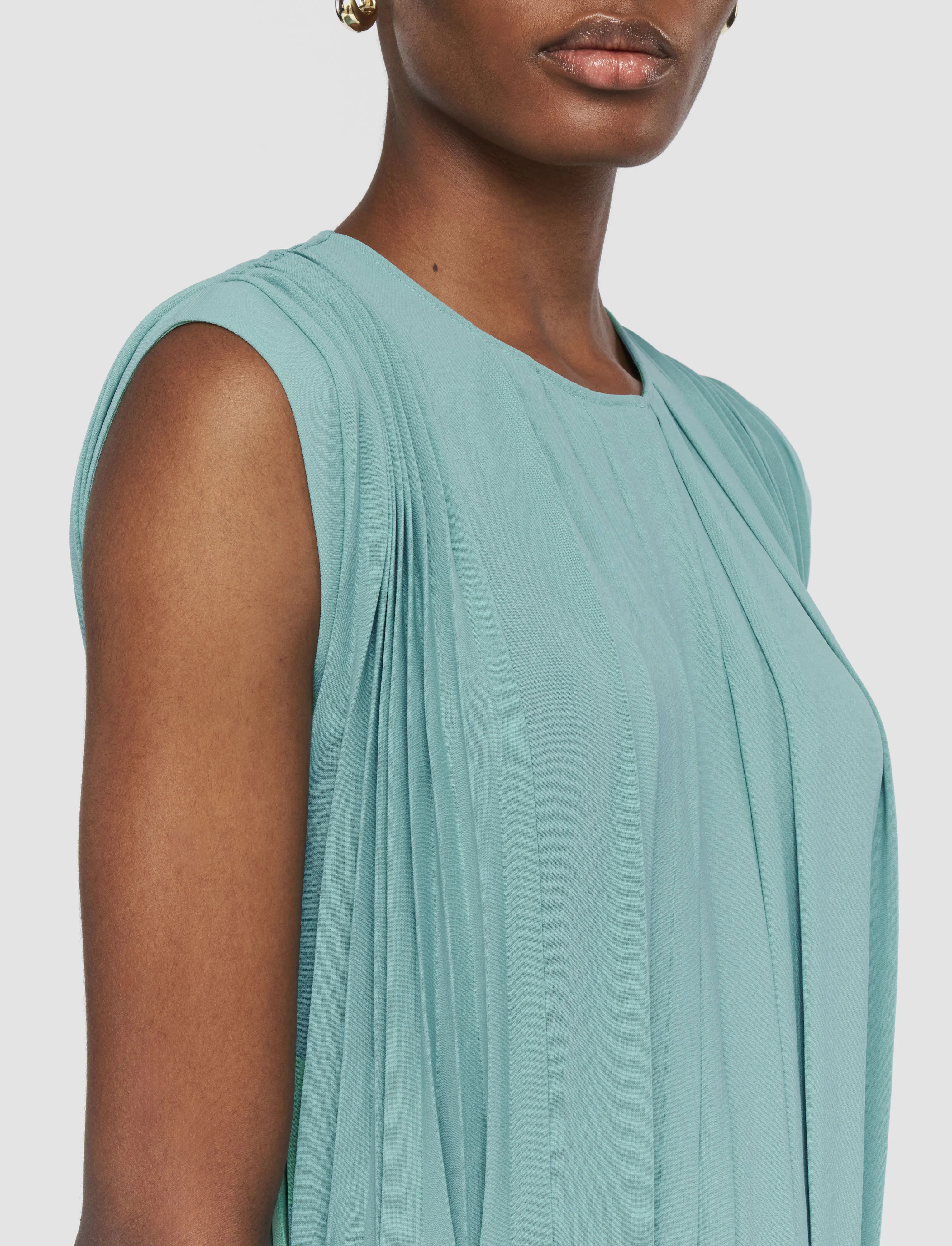 Davide Airy Plissé Dress - Image 5