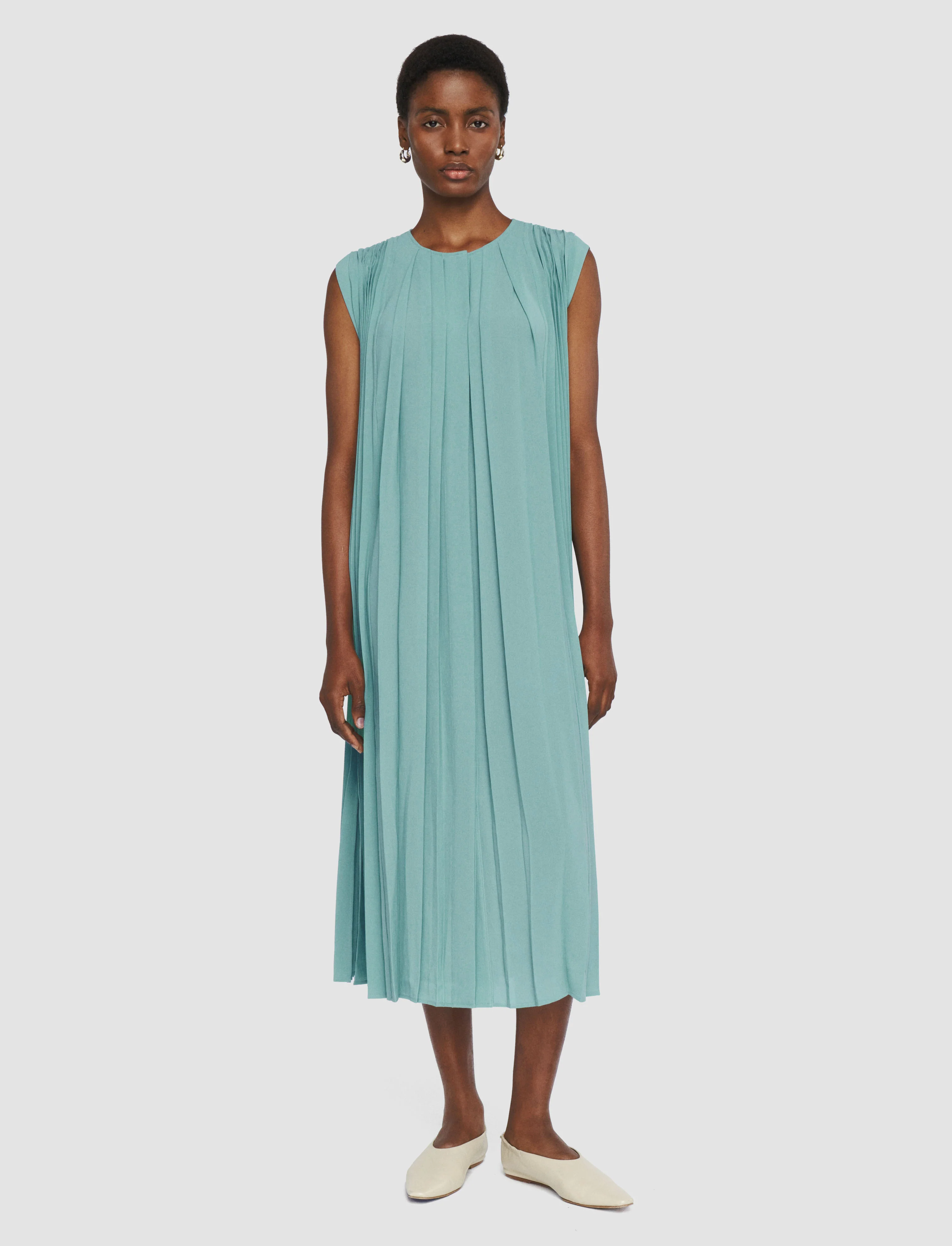 Davide Airy Plissé Dress - Image 7