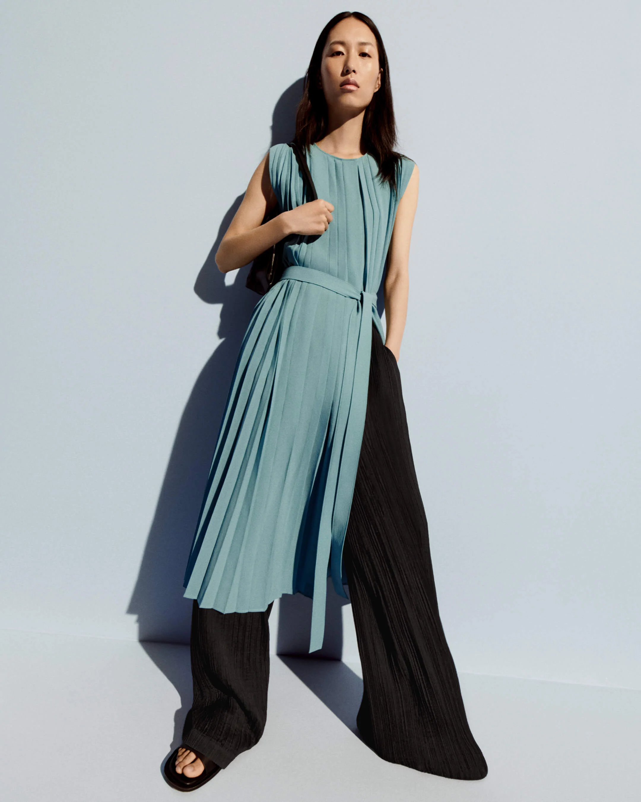 Davide Airy Plissé Dress - Image 8