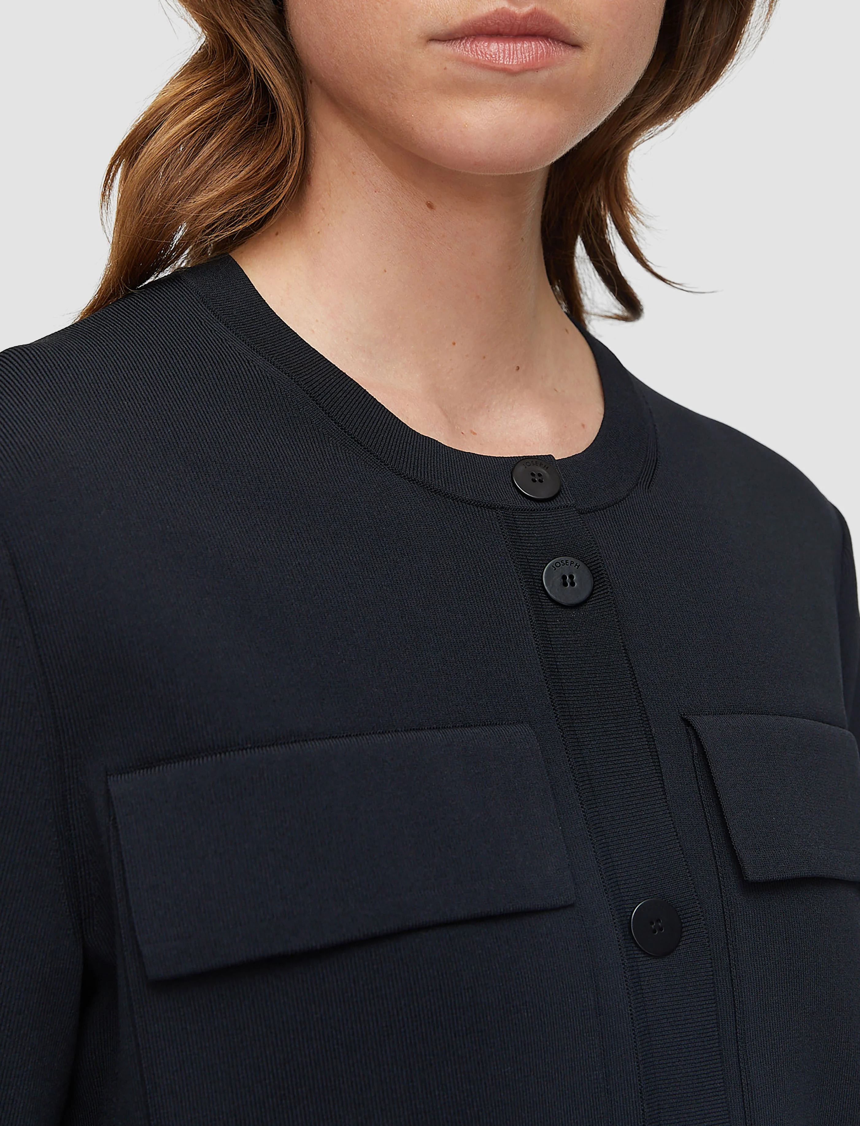 Viscose Knit Stretch Cardigan Jacket - Image 5