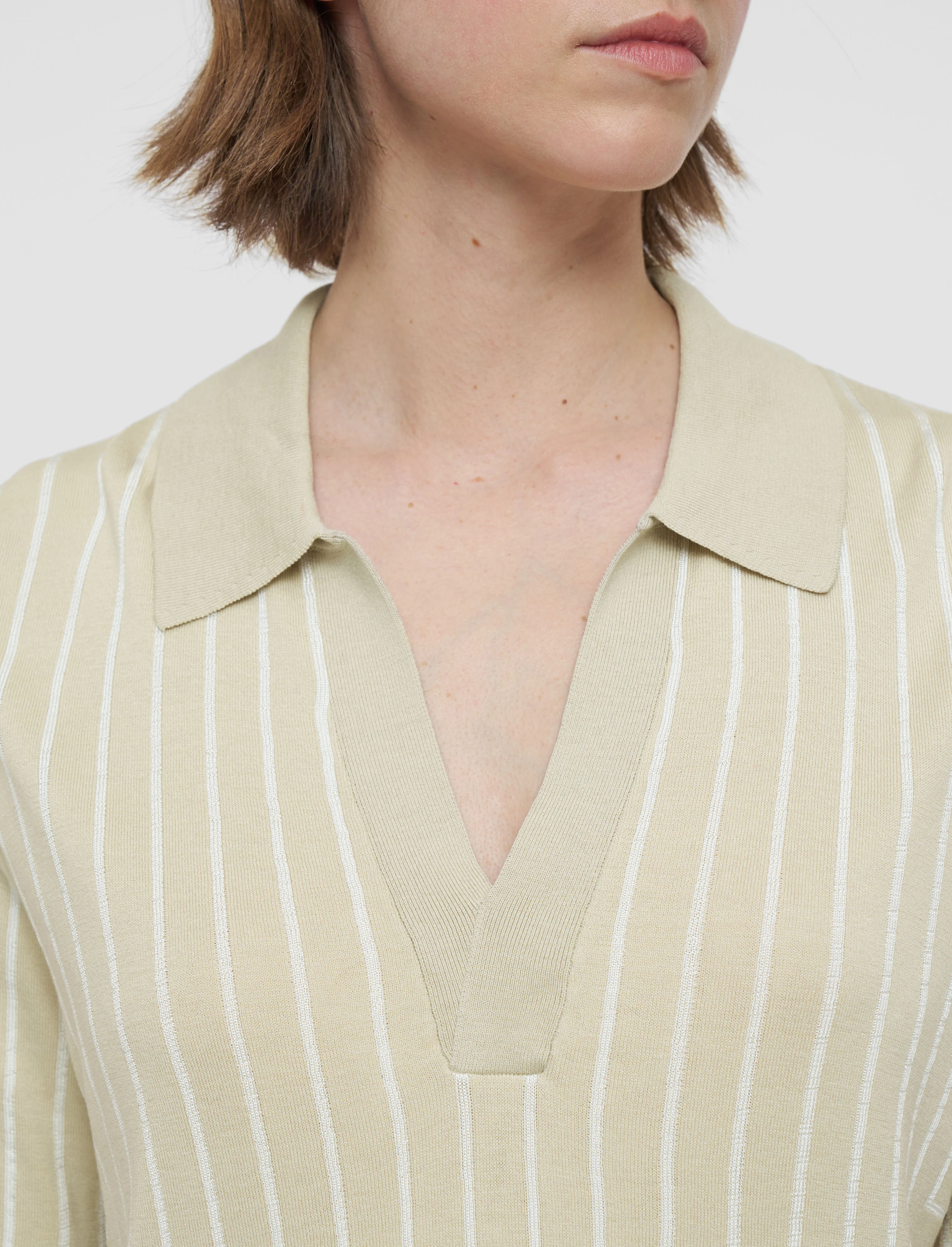 Geometric Jacquard Silk Blend Top - Image 5