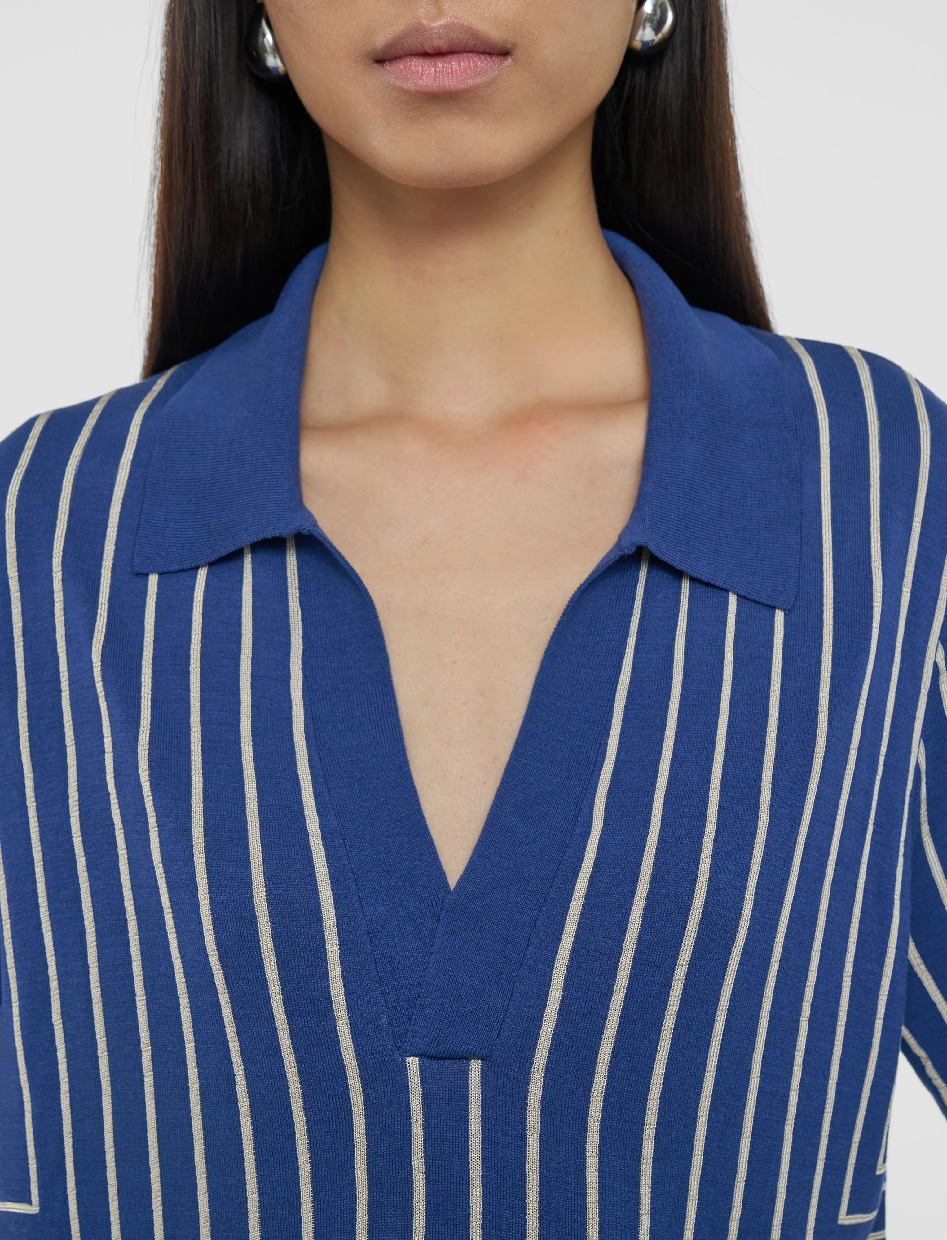 Geometric Jacquard Silk Blend Top - Image 5