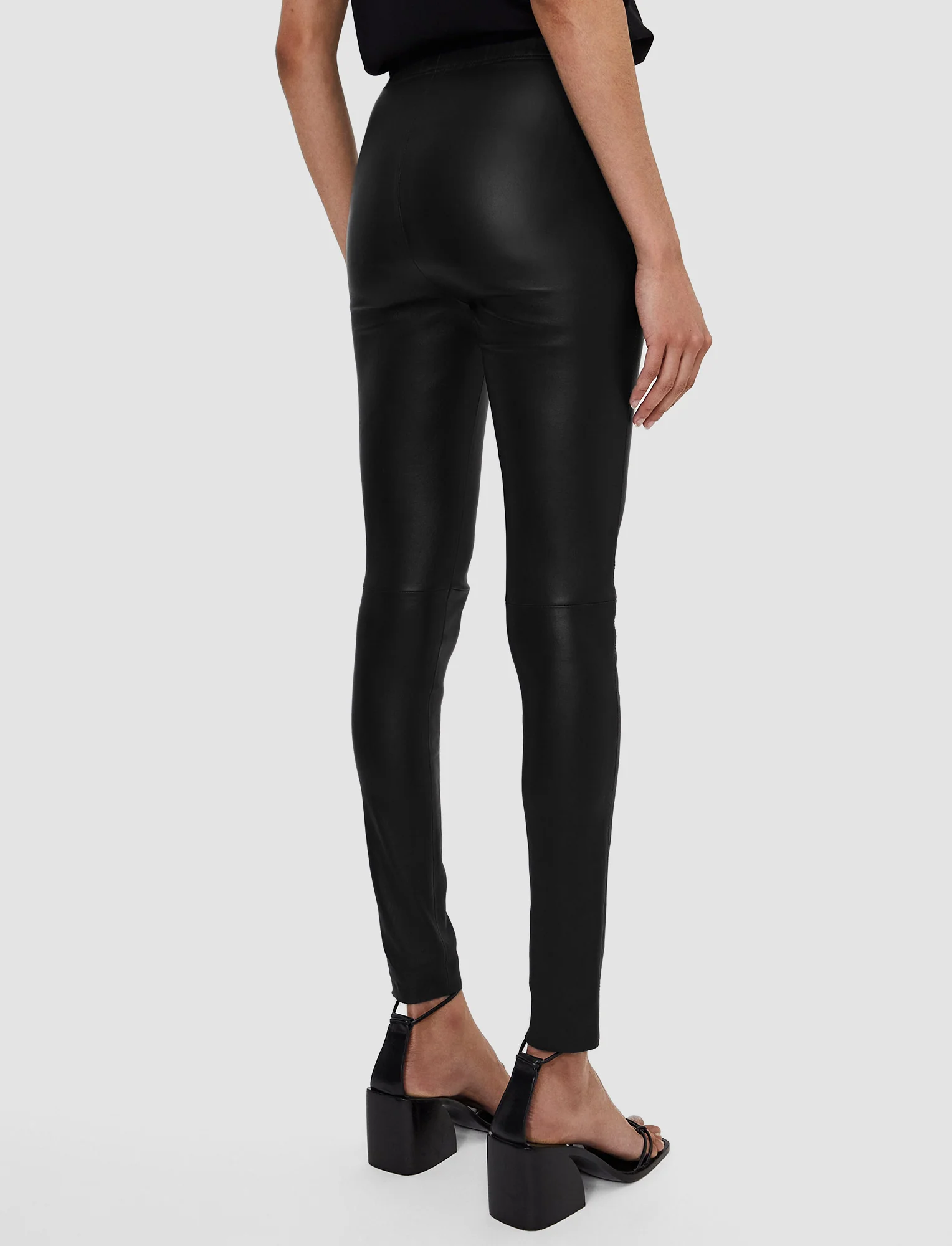 Leather Stretch Leggings - Image 3