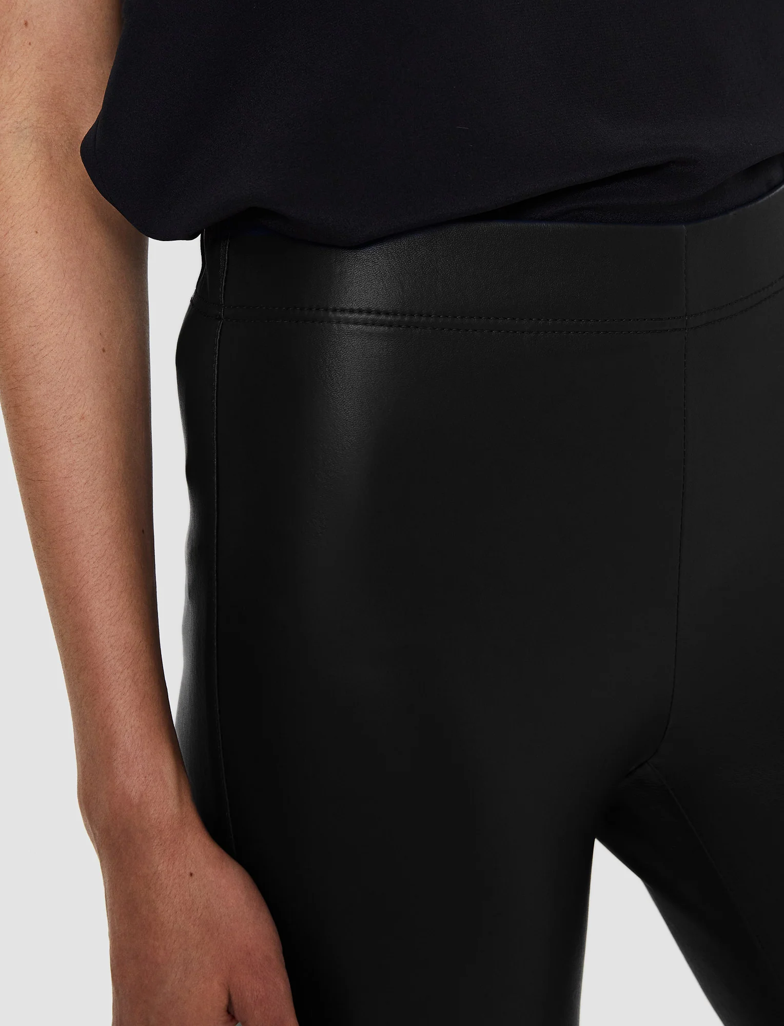 Leather Stretch Leggings - Image 5