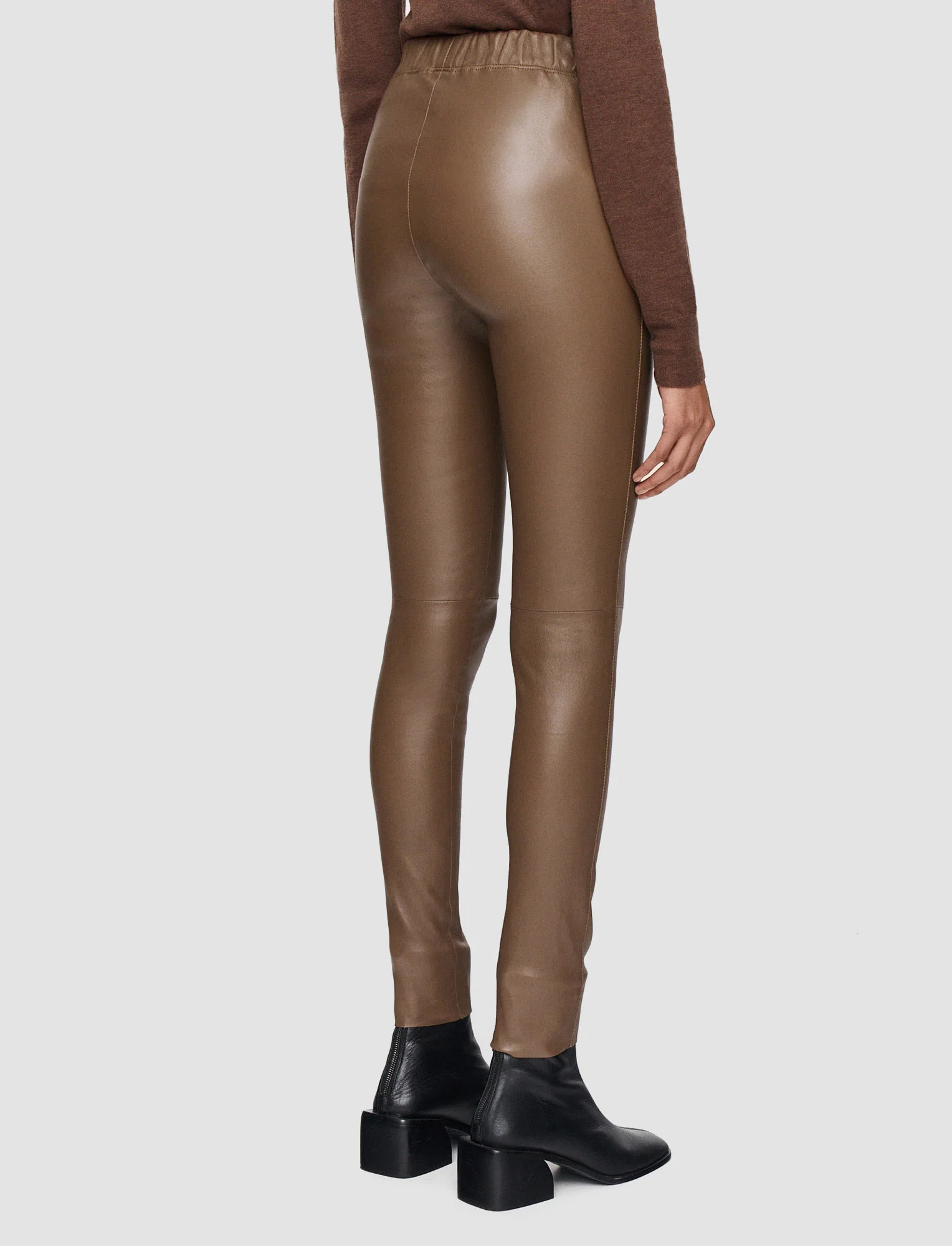 Leather Stretch Leggings - Image 3