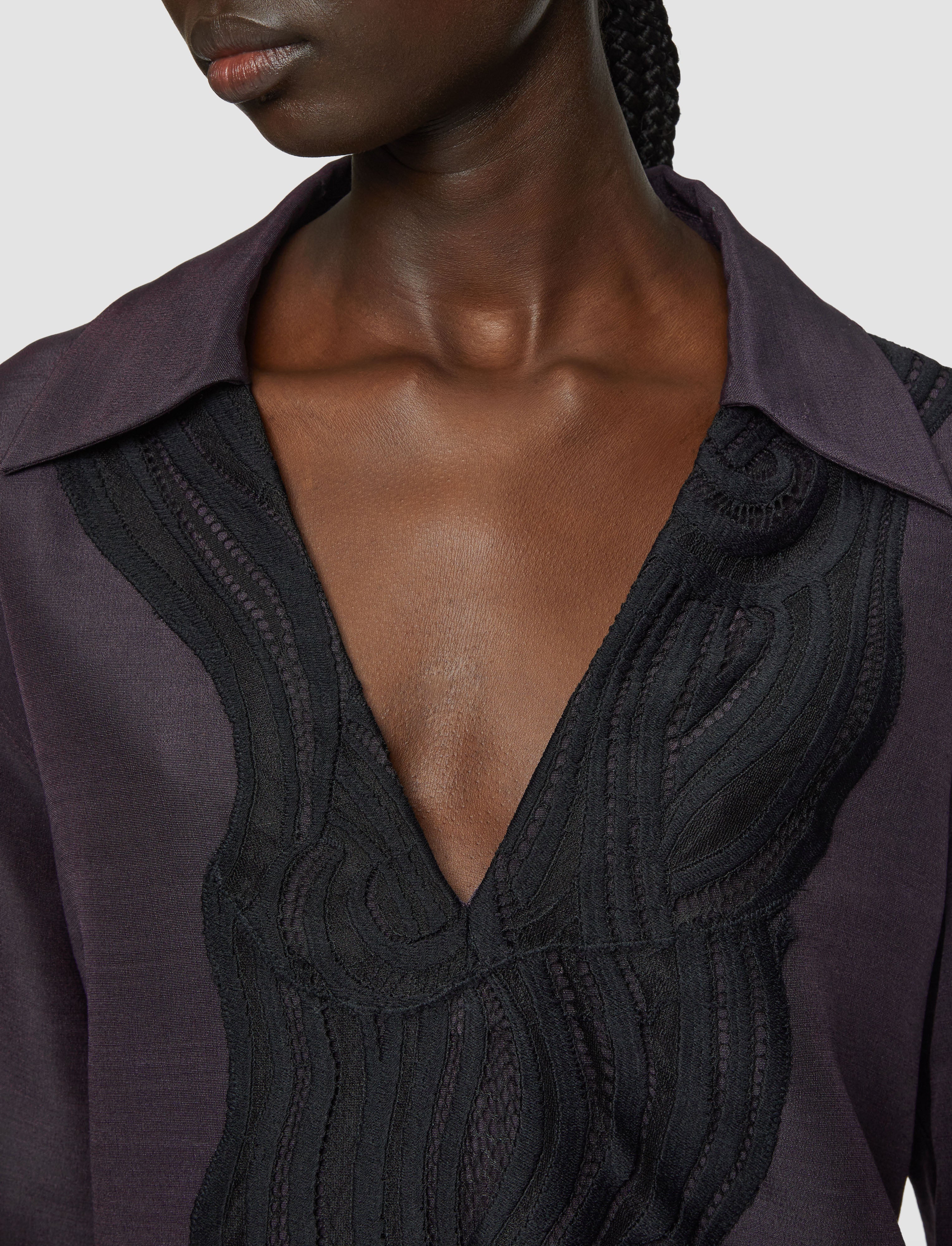 Madrid Evening Silk Blend Lace Blouse - Image 5