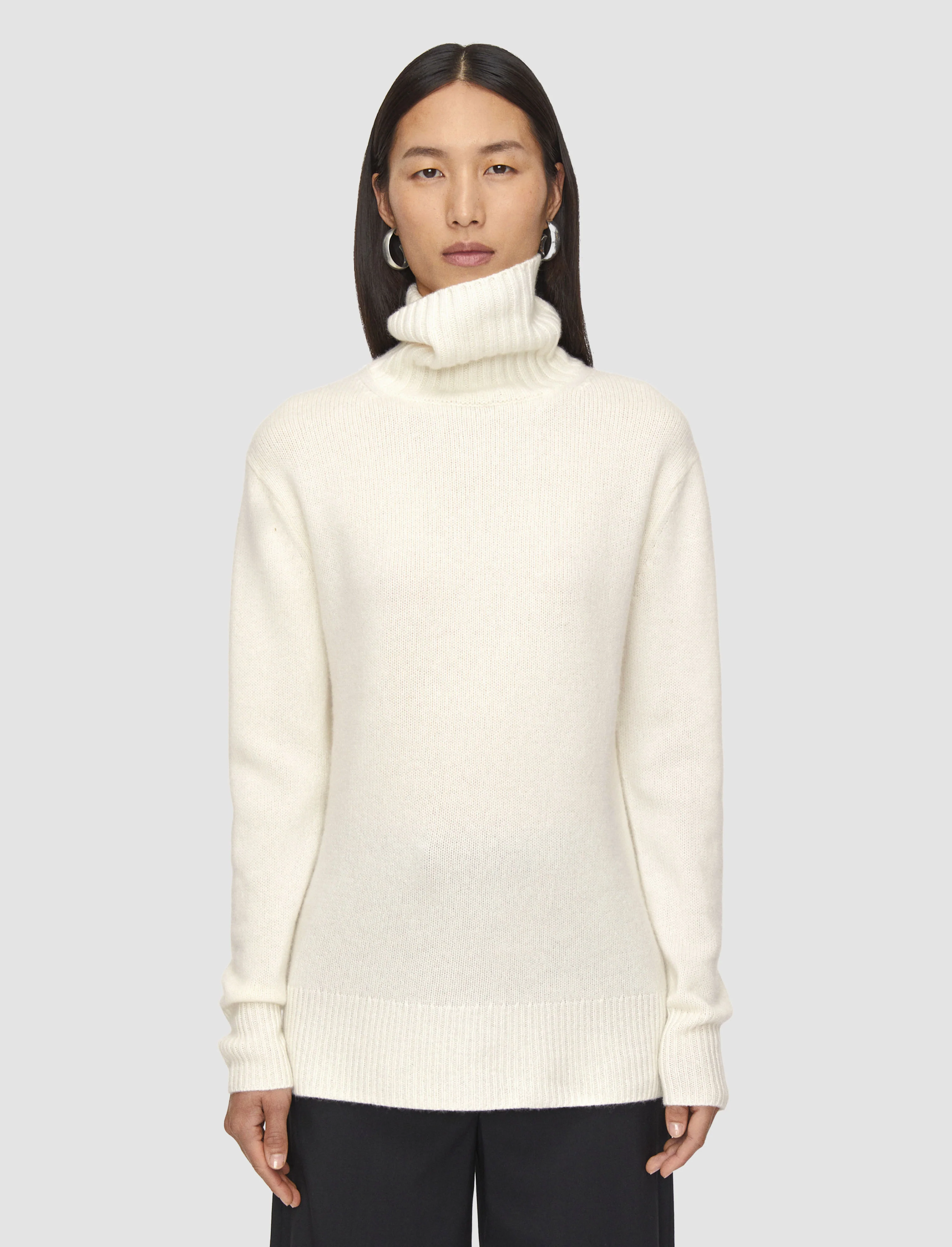 Open Cashmere High Neck Jumper - Image 3