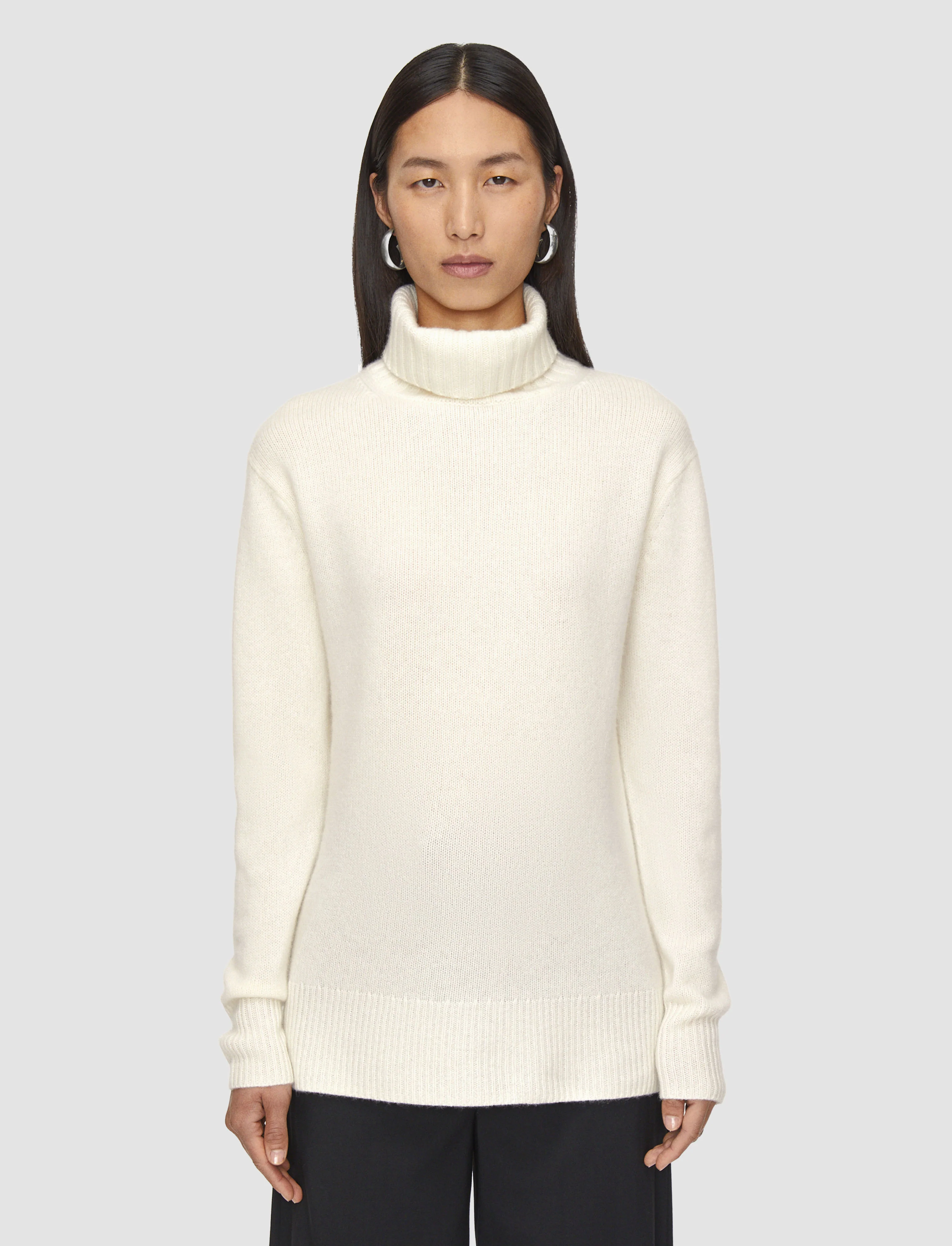 Open Cashmere High Neck Jumper - Image 4