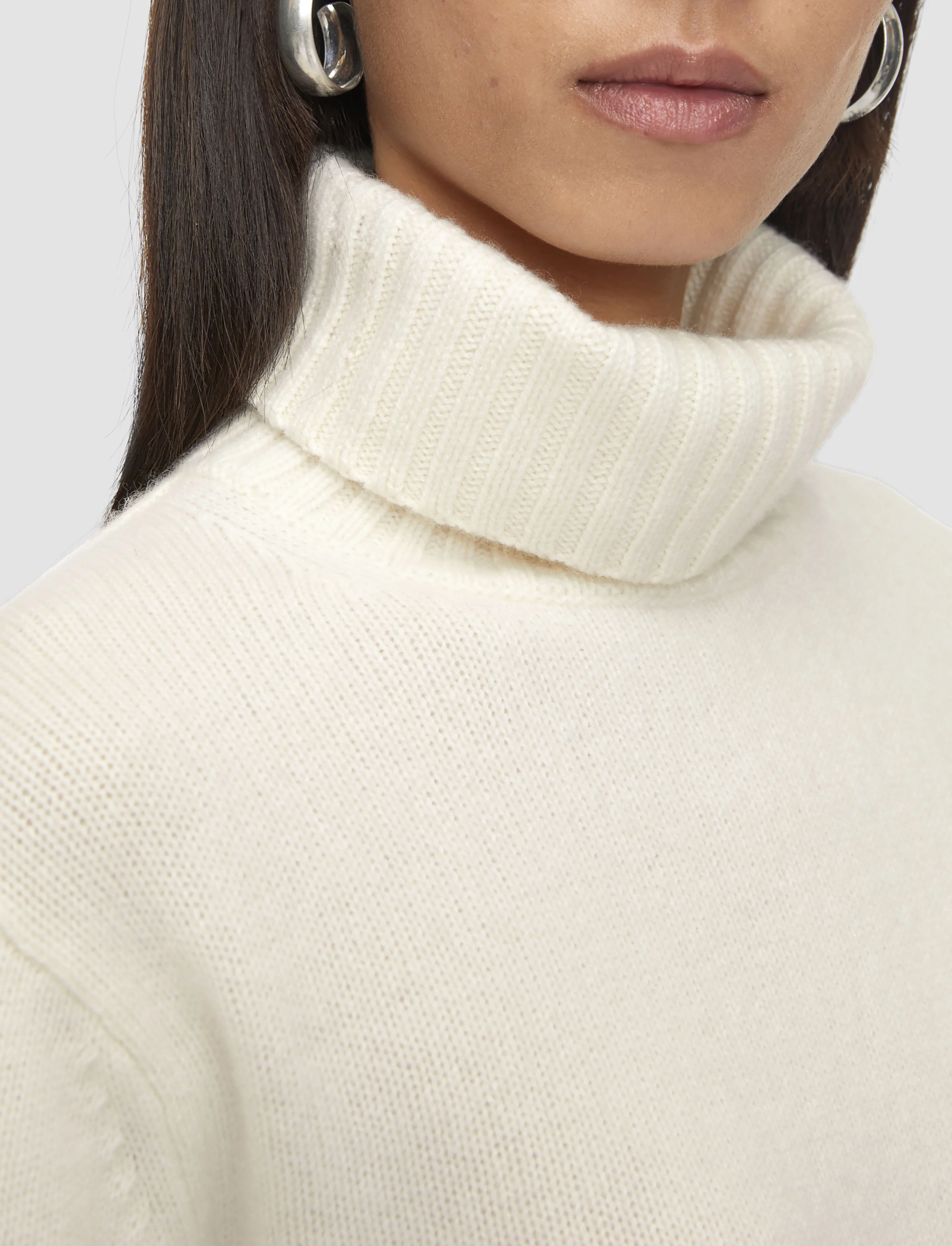 Open Cashmere High Neck Jumper - Image 6