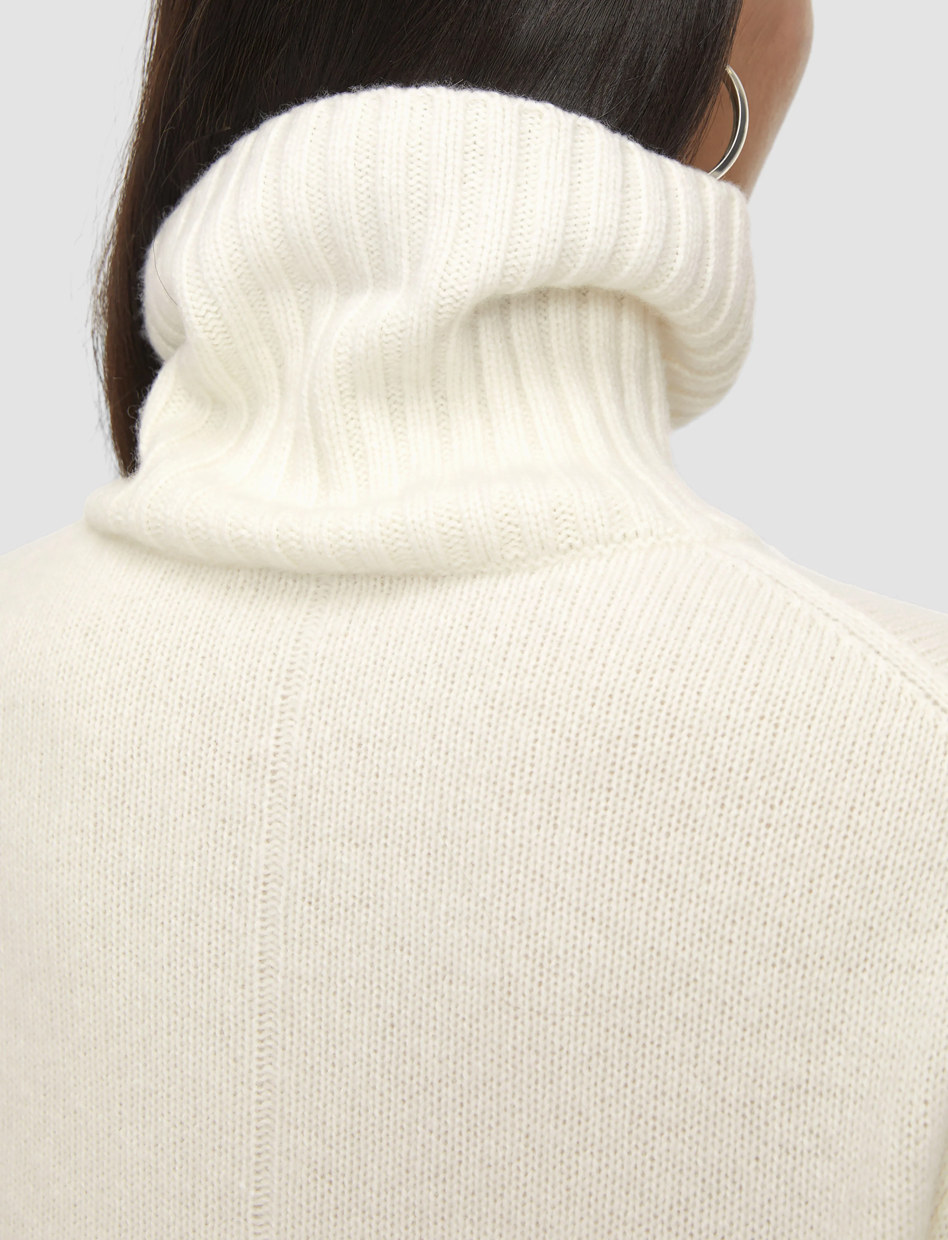 Open Cashmere High Neck Jumper - Image 7