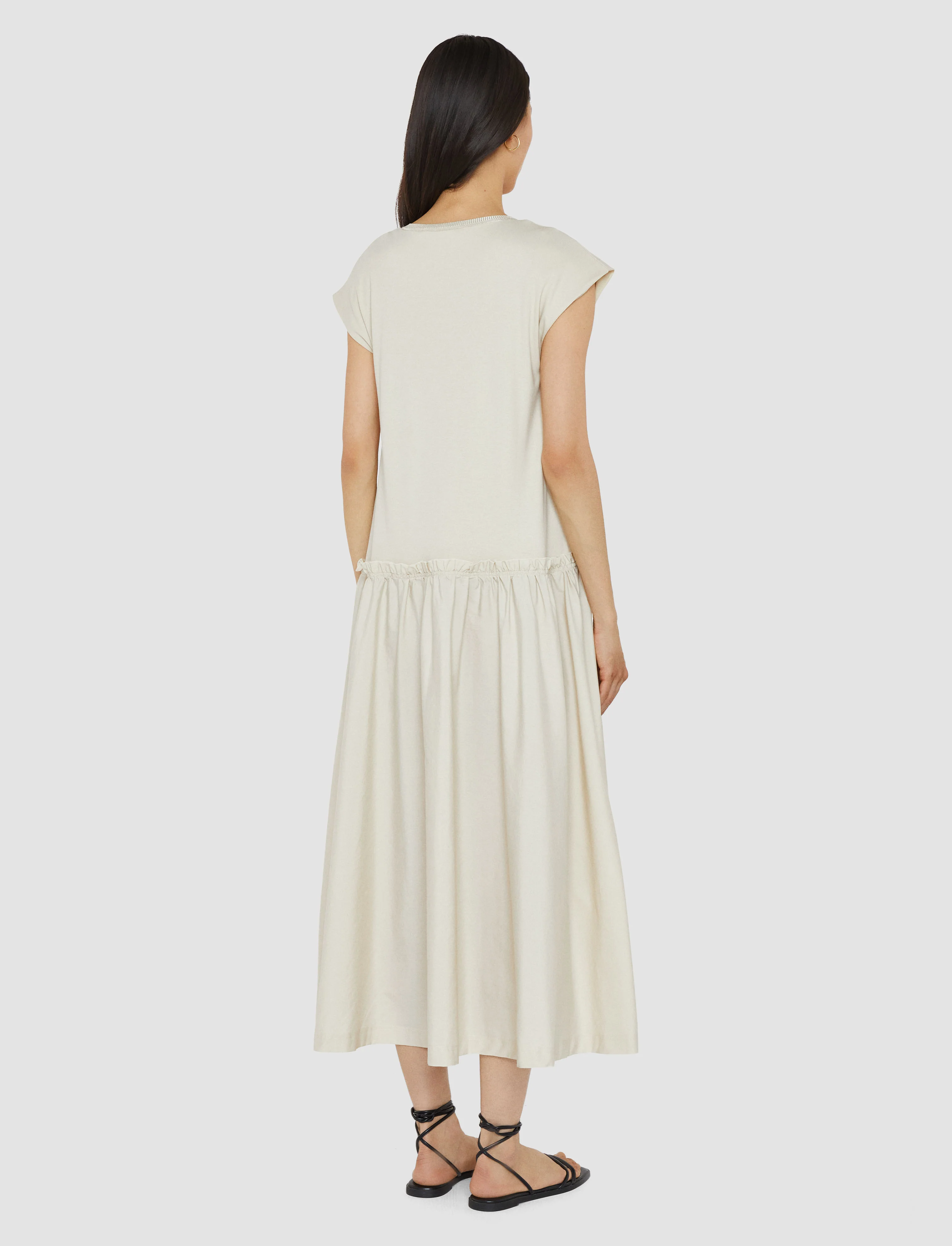 Cotton Poplin Jersey Dress - Image 3