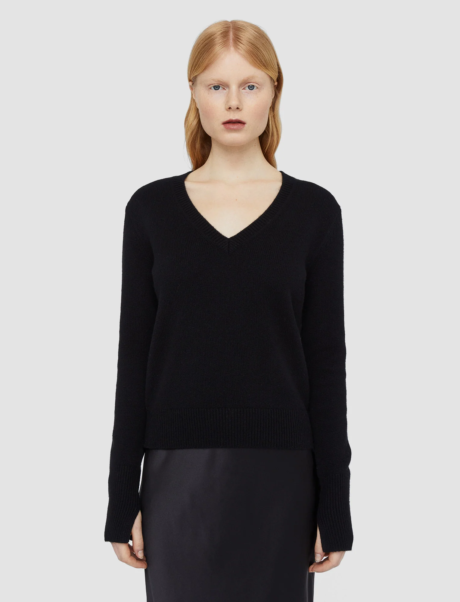 Pure Cashmere V Neck Jumper - Image 3