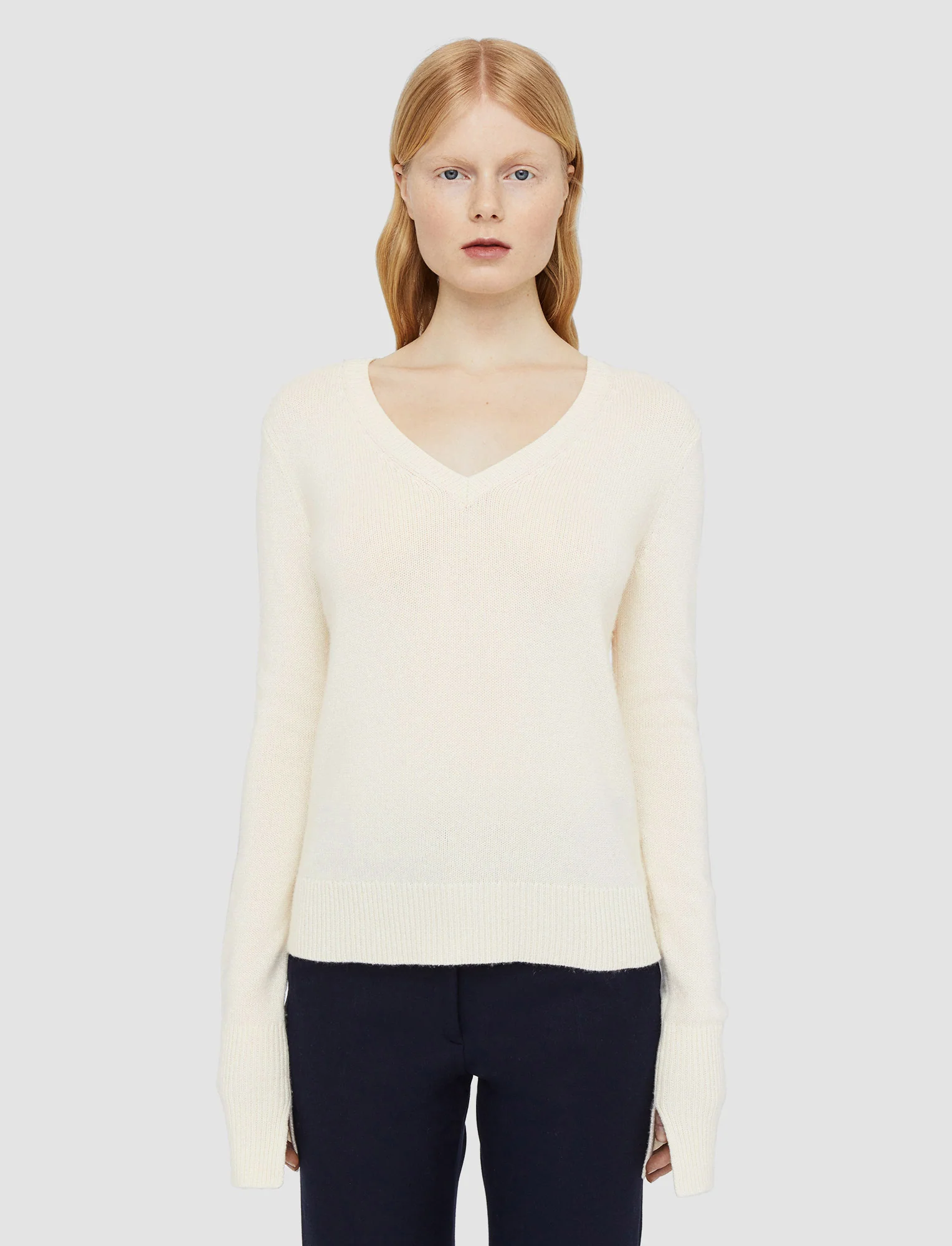 Pure Cashmere V Neck Jumper - Image 3