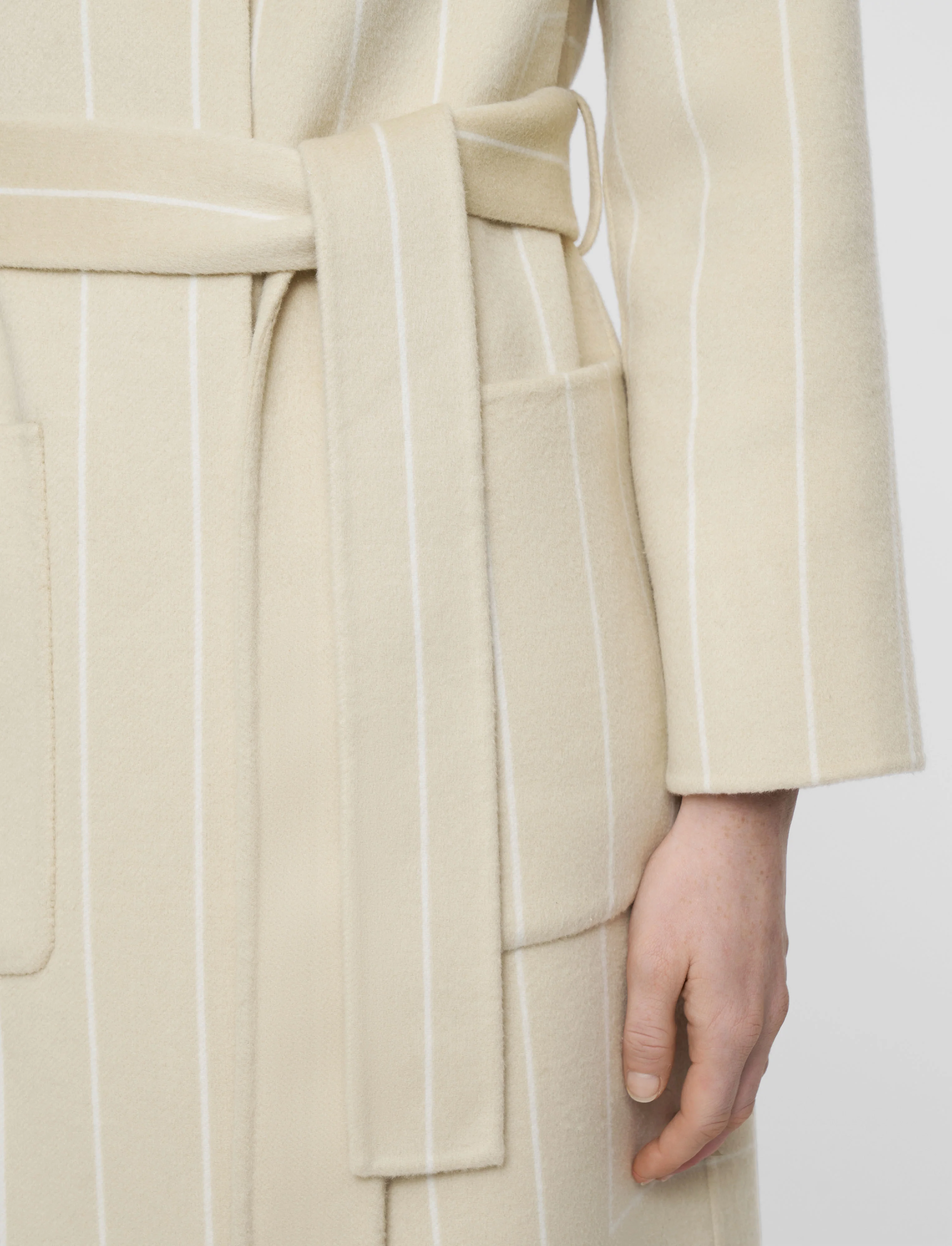 Scheffer Geometric Double Face Wool Coat - Image 5