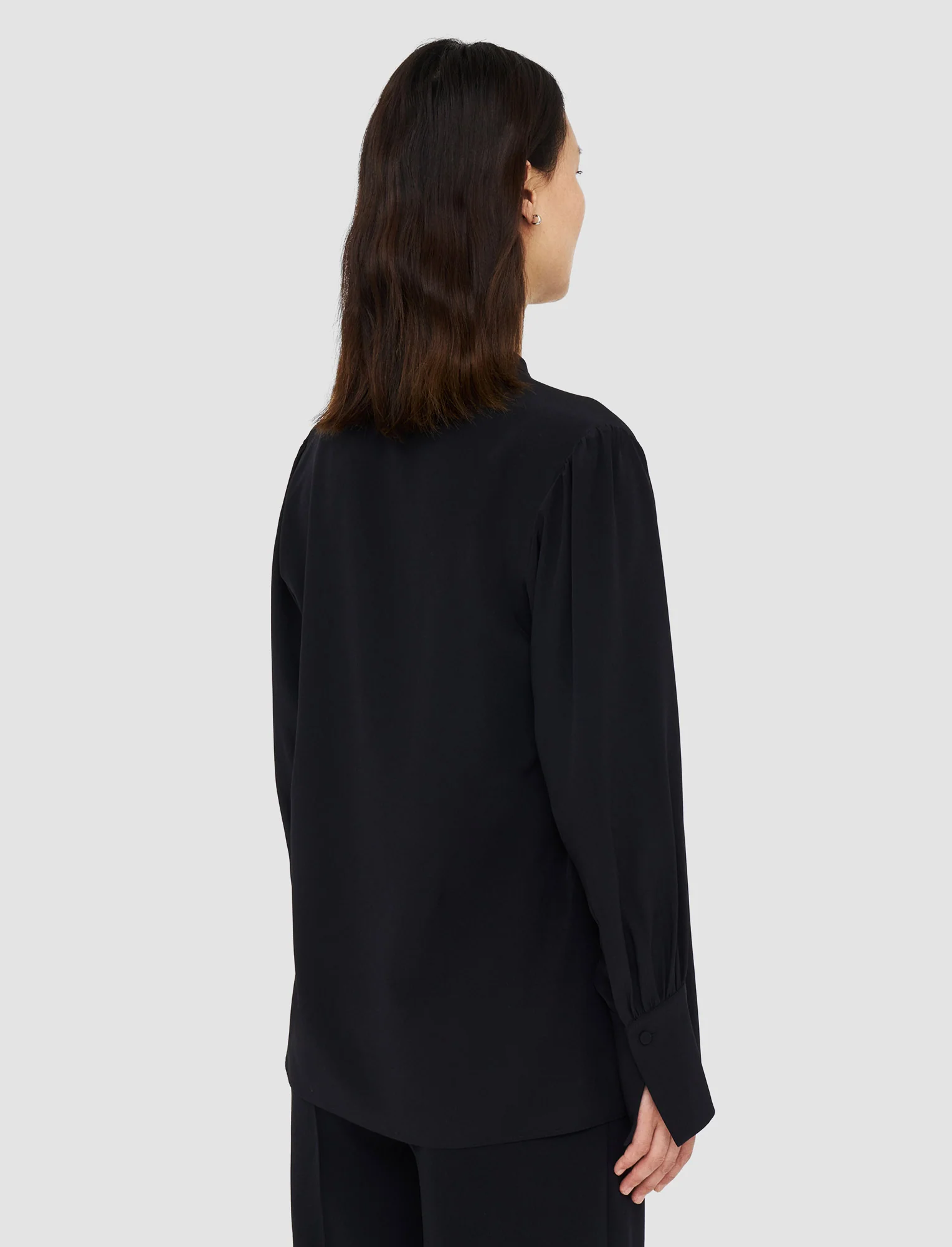 Silk Crepe de Chine Buci Blouse - Image 4