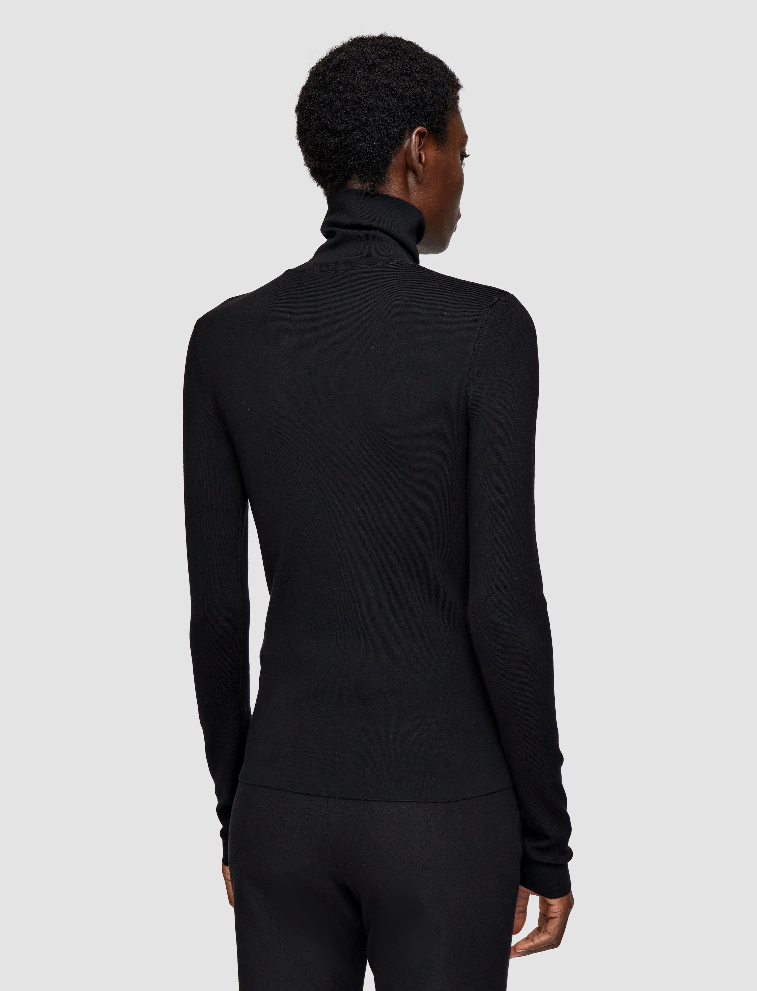 Silk Stretch High Neck Top - Image 4