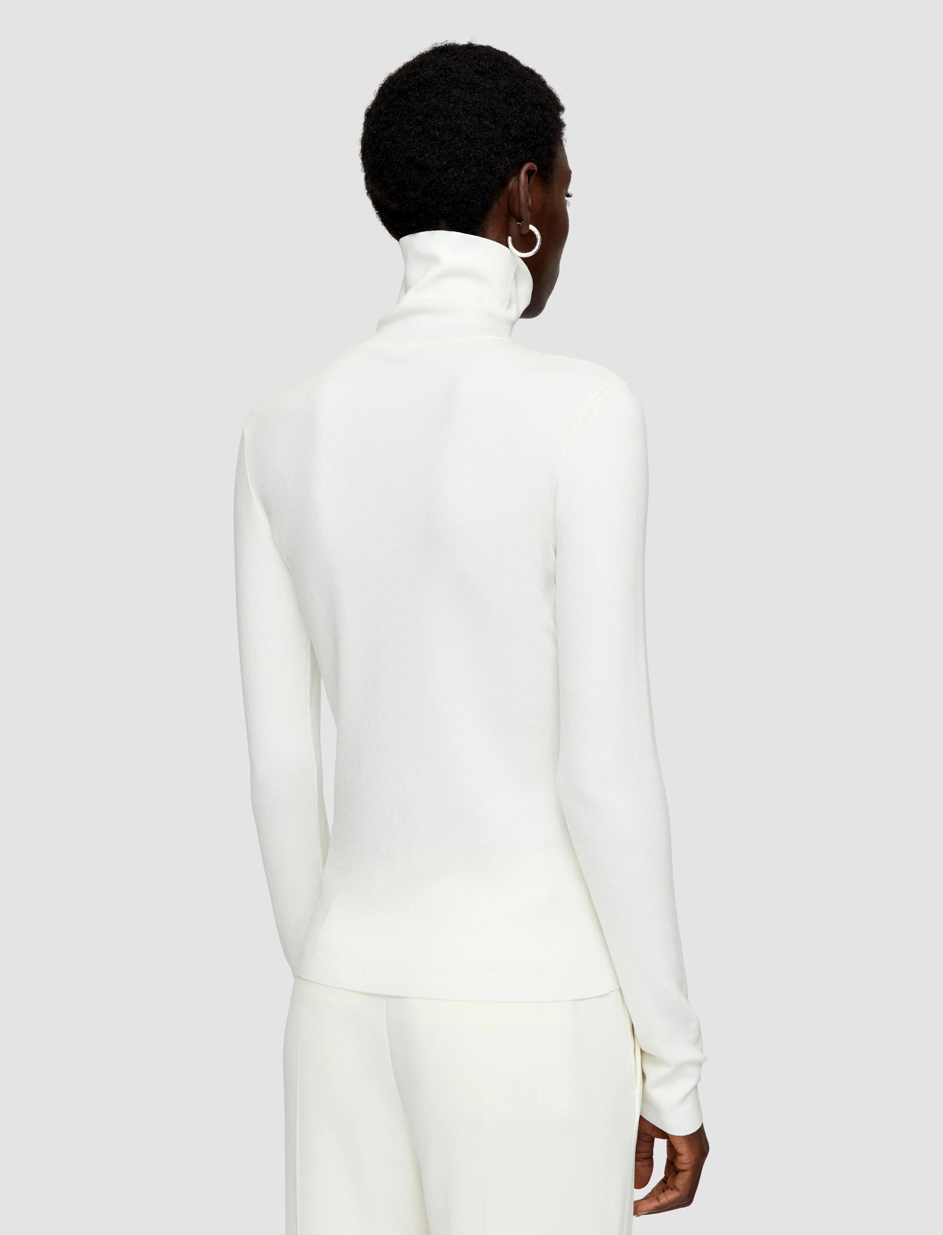 Silk Stretch High Neck Top - Image 4