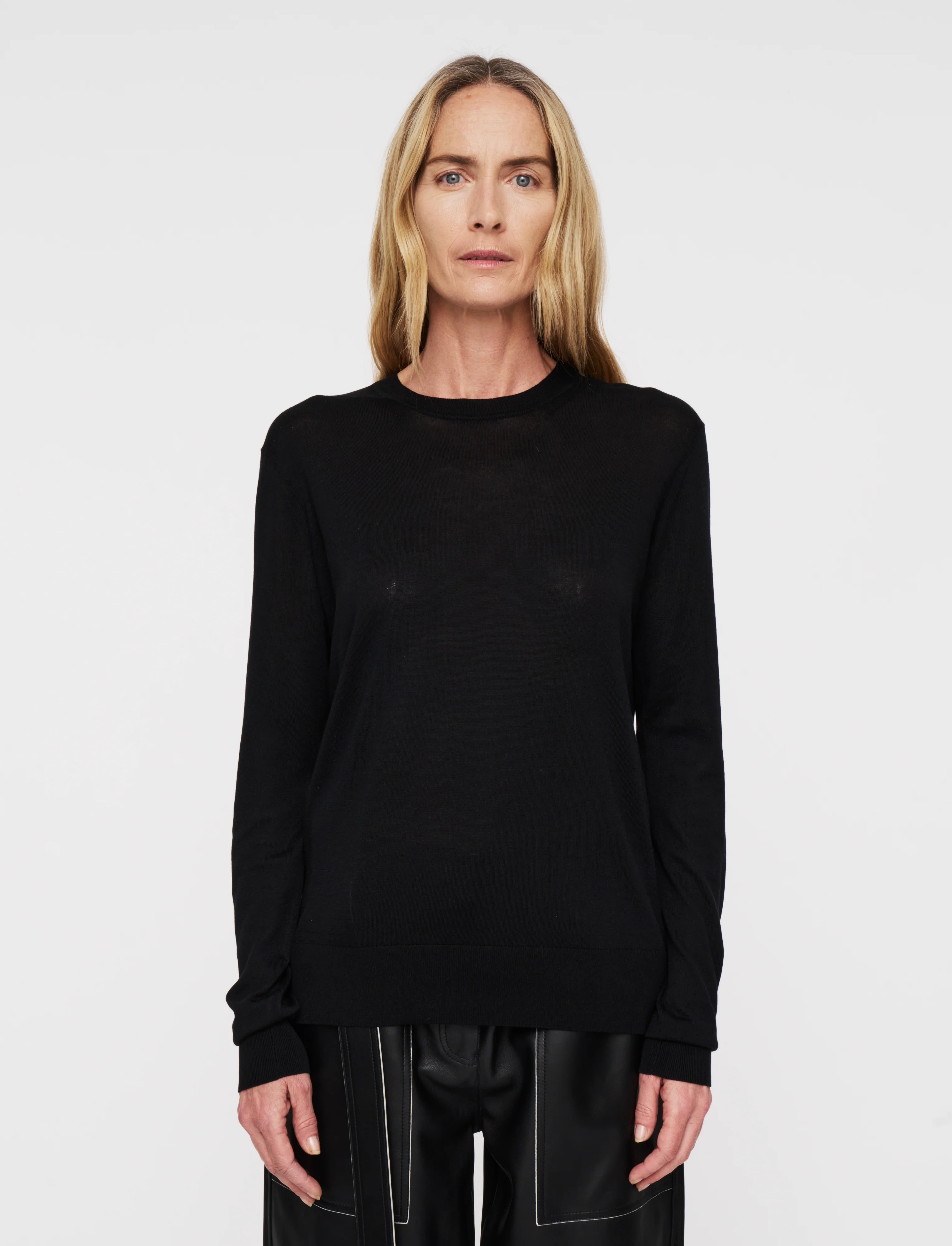 Superfine Cotton Silk Round Neck Jumper - Image 3