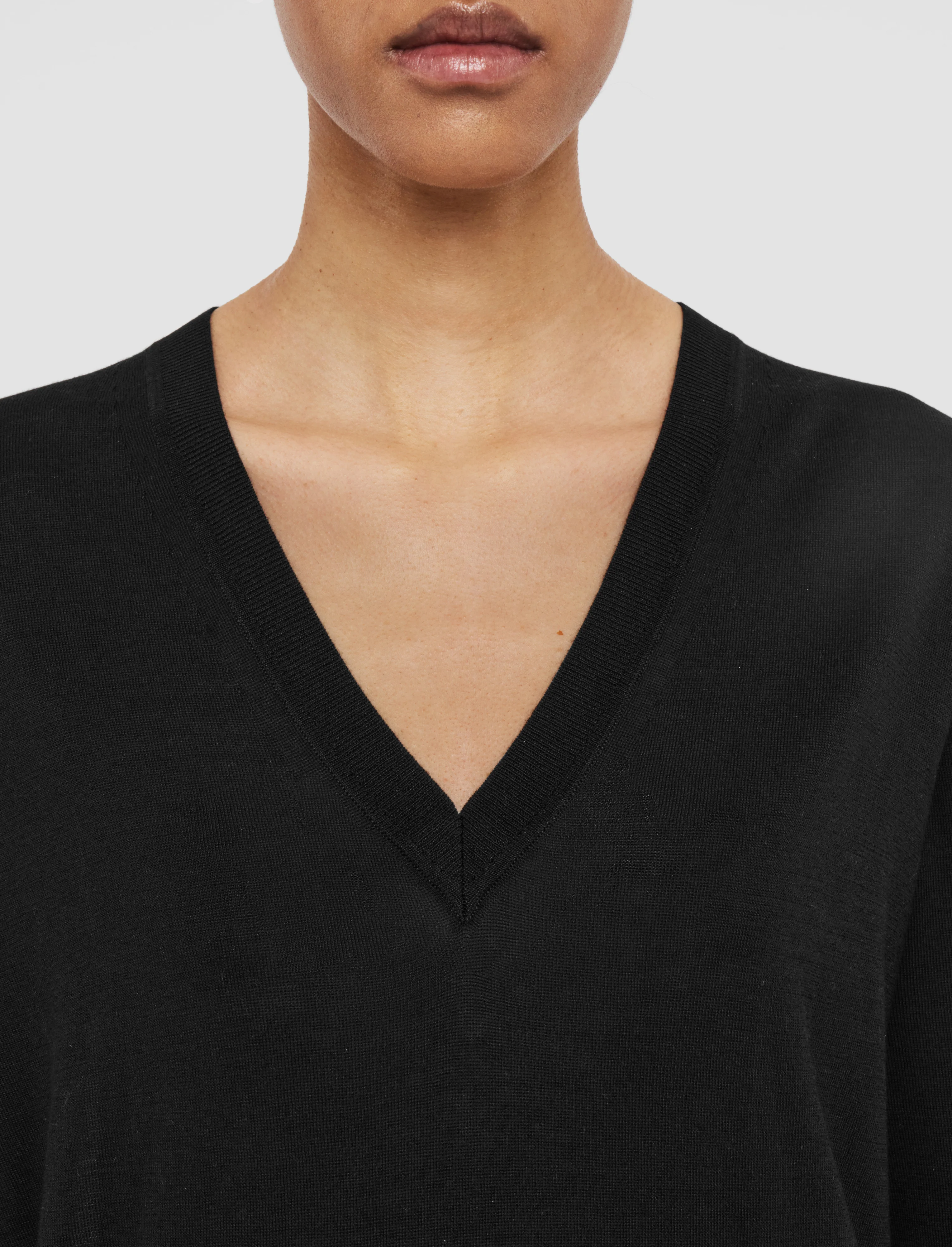 Superfine Cotton Silk V Neck Jumper - Image 5